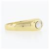 Image 5 : Antique 14k Yellow Gold 0.28 ctw European Diamond w/ 3.9mm Pearl Accents Band Ri