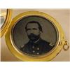 Image 1 : CIVIL WAR ERA LOCKET W/ TINTYPE PHOTO OF SOLDIER I