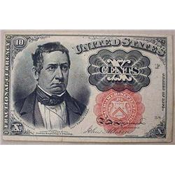 1864 CIVIL WAR ERA U.S. 10 CENTS FRACTIONAL CURREN