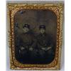 Image 1 : ANTIQUE CIVIL WAR TIN TYPE PHOTO OF 2 SOLDIERS IN 