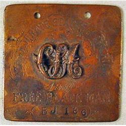CONFEDERATE STATES OF AMERICA  FREE BLACK MAN  TAG