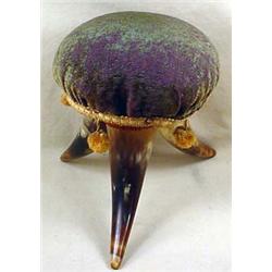 TURN OF THE CENTURY ELK HORN PIN CUSHION