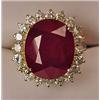 Image 1 : 14K GOLD LADIES RUBY AND DIAMOND RING - Comes with