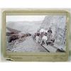 Image 1 : C. 1880'S MOUNTED PHOTO OF MEN ON RAILROAD CARTS -