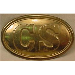 CS CONFEDERATE STATES BELT BUCKLE - Appears newer 