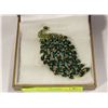 Image 1 : LARGE PEACOCK BROOCH 3.5”X2.1 ON THE WIDEST PART