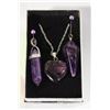 Image 1 : AMETHYST HEART NECKLACE AND 2 PENDANTS