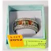 Image 1 : SIZE 10 LADIES FASHION RING WITH CLEAR AND