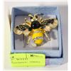 Image 1 : BEE BROOCH 1.3”X1.2“ WITH ENAMEL WINGS AND