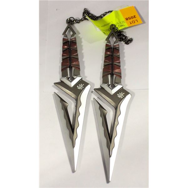 DOUBLE BLACK NINJA KNIVES