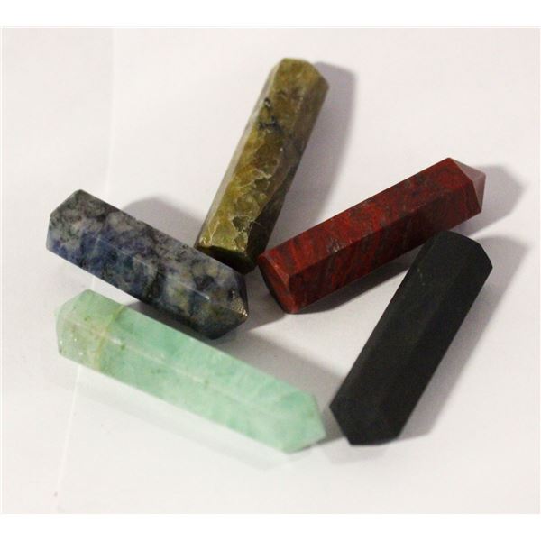 LOT OF SINGLE & DOUBLE TERMINATED CRYSTAL POINTS