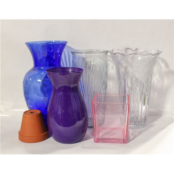 ASSORTED VASES ALL DIFFERENT