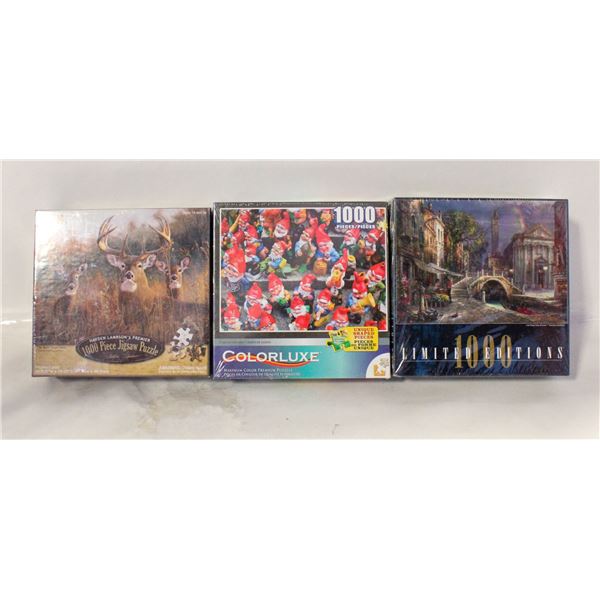 SEALED 3 PUZZLES ROSE ART "DAY OF