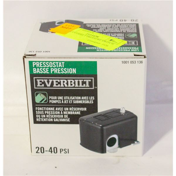 NEW EVERBILT PRESSURE SWITCH