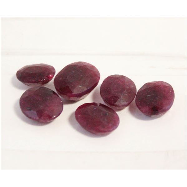 #19-NATURAL RED RUBY  STONES   57.0CT