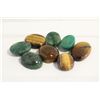 Image 1 : #31-NATURAL EMERALD & TIGER EYE STONES  74.5 CT