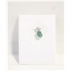 Image 1 : #170-NATURAL GREEN EMERALD  & CZ PENDANT