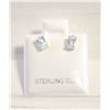 Image 1 : #84-NATURAL  SKY BLUE TOPAZ STUD EARRINGS