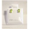 Image 1 : #87-NATURAL  GREEN PERIDOT  STUD EARRINGS