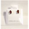 Image 1 : #112-NATURAL RHODOLITE GARNET STUD EARRINGS