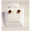 Image 1 : #117-NATURAL RHODOLITE GARNET STUD EARRINGS
