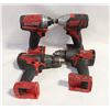 Image 1 : MILWAUKEE 2 IMPACT DRILLS 2 DRILLS FUEL