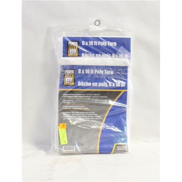 2 WHITE PLOOY TARPS 10'X8'
