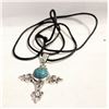 Image 1 : VINTAGE STONE CROSS NECKLACE