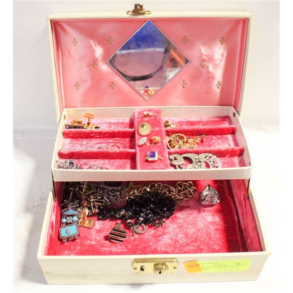 ESTATE JEWELLERY BOX WITH CONTENTS