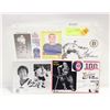Image 1 : 4 VINTAGE AUTOGRAPHED HOCKEY PRINTS