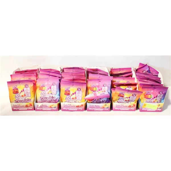 6 X 15PKS HUER SENSIBLE SWEETS FRUIT BEARS 5/25 BB