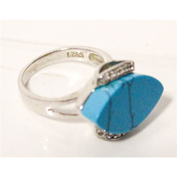 925 STERLING SILVER TURQOISE RING