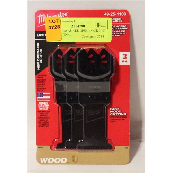 NEW MILWAUKEE OPEN-LOCK 3PC MULTI-TOOL