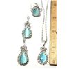 Image 1 : 22)  SUITE OF AQUA CAT'S EYE JEWELERY