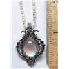 Image 1 : 21)  UNIQUE SILVER TONE SETTING WITH A