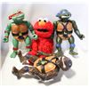 Image 1 : 3 LARGE NINJA TURTLES & TICKLE ME ELMO