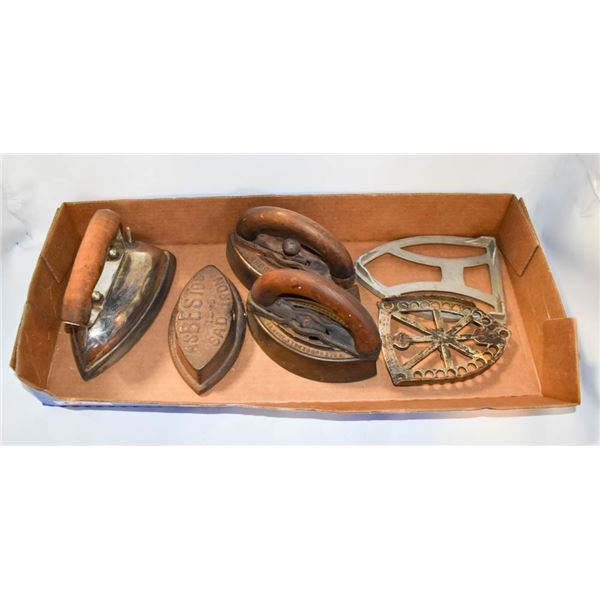 LOT OF ASSORTED SAD IRONS