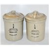 Image 1 : LOT OF 2 MEDALTA 1/4 CROCK POTS WITH LIDS