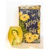 Image 1 : LOT TETLEYS TEA CAN & HORNER TOFFEE 1953
