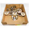 Image 1 : LOT OF ASSORTED SILVER PLATED CANDLE HOLDERS