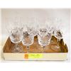 Image 1 : LOT OF EIGHT PINWHEEL CRYSTAL GLASSES