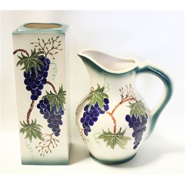 VINTAGE PITCHER AND VASE SET