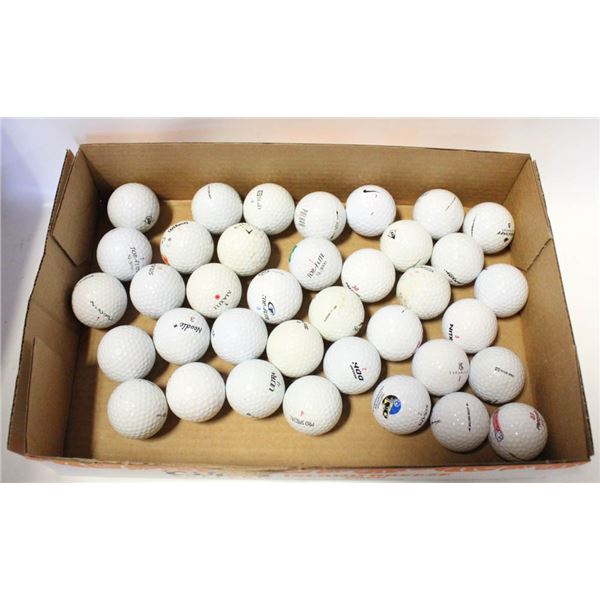 FLAT OF QUALITY GOLF BALLS