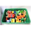 Image 1 : WOOD TOYS - CARS & TRUCKS, GREEN CONTAINER