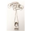 Image 1 : ITALIAN STERLING SILVER & DIAMONDELLE NECKLACE