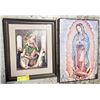 Image 1 : TWO RELIGIOUS IMAGES FRAMED PRINT AND