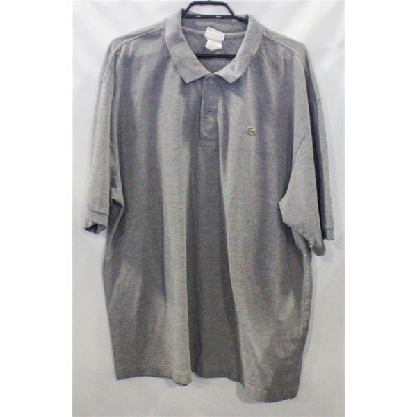 MEN'S LACOSTE GREY GOLF SHIRT SIZE EU9