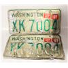 Image 1 : MATCHING WASHINGTON LICENSE PLATES