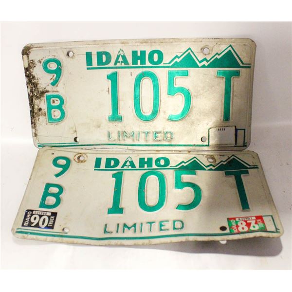 MATCHING IDAHO LICENSE PLATES