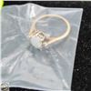 Image 3 : 10K YELLOW GOLD OPAL AND DIAMOND RING SIZE 5.5